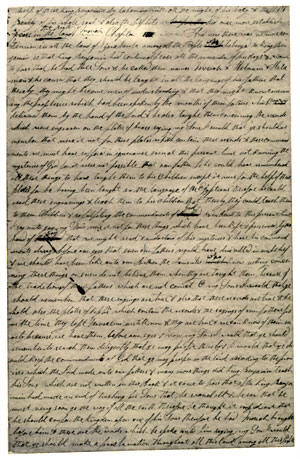 Image du manuscrit de limprimeur du Livre de Mormon, avec  Mosiah chapitre III  mis en vidence